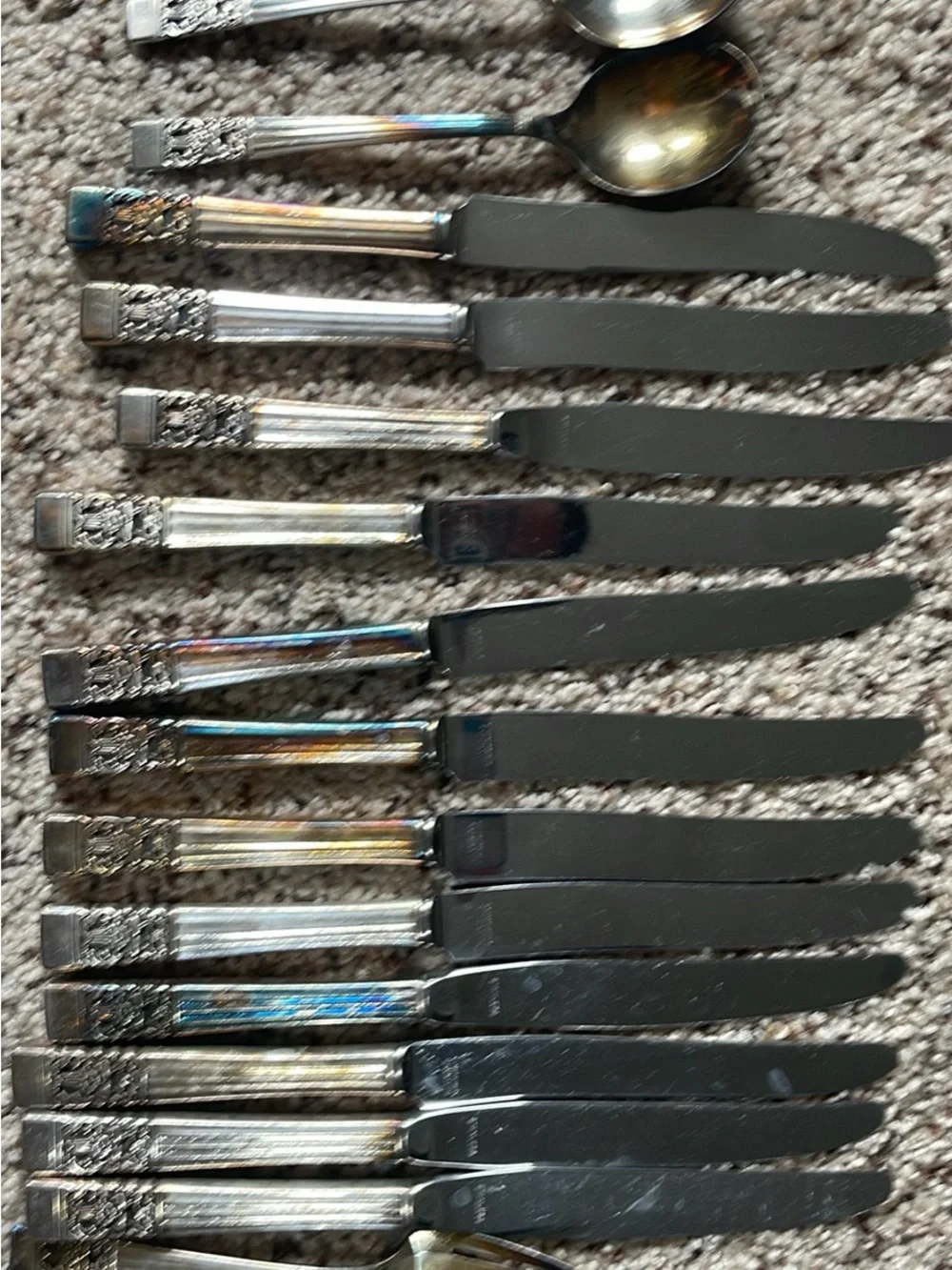 Vintage Silver Plated Flatware Set - Mixed Serving Pieces